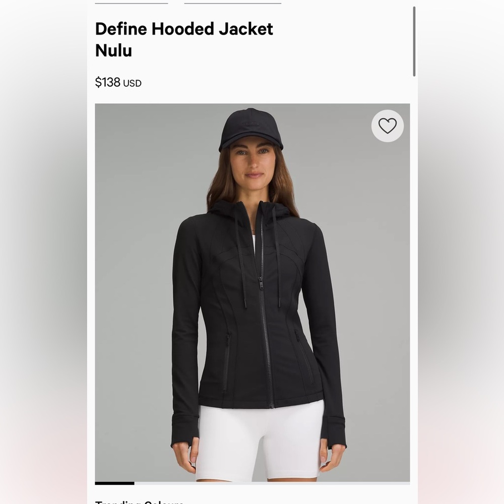 Lululemon define hooded jacket